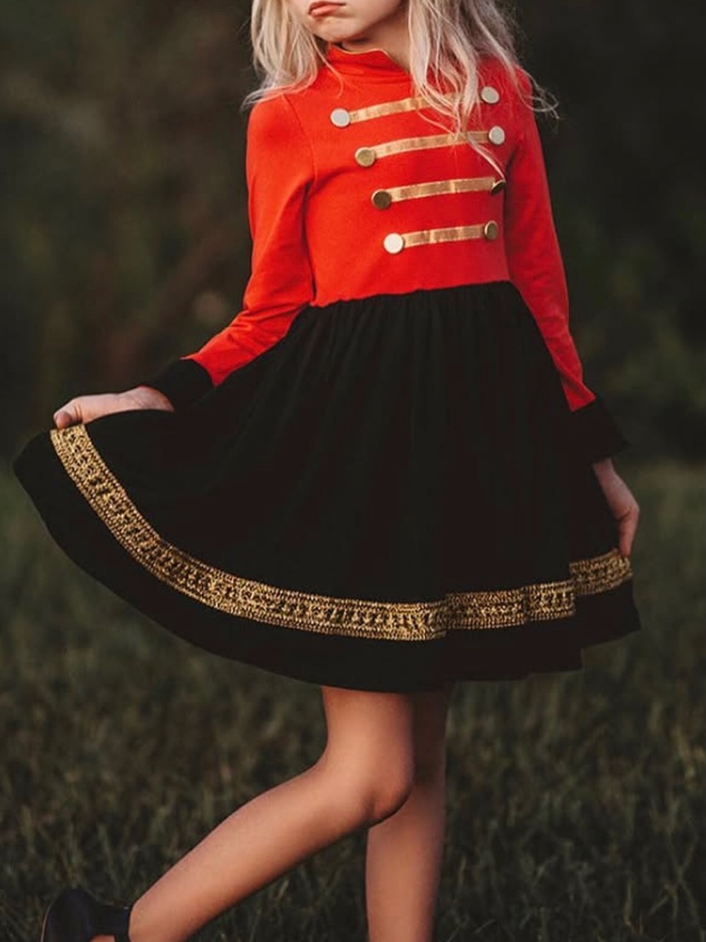 Only Little Once Toy Soldier Holiday Christmas Dress- size 7